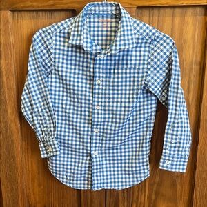 Cat & Jack Blue and White Gingham Button-Down Shirt